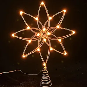 APP control with Lighting RGB Color Changing Christmas Decorations Christmas Tree Star Christmas Tree Topper Star Treetop