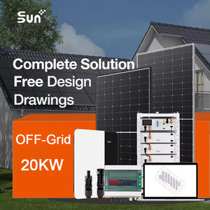 Sistema Solar Híbrido de 20kW, Paneles Monocristalinos de Alta Eficiencia, Batería de Iones de Litio, Montaje en Techo, Sistema Completo de Energía para el Hogar - Product Image 1