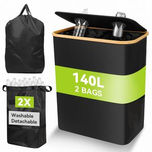 Contenedor de Almacenamiento de 105L para Cocina y Baño, para Clasificar la Basura, Incluye 2 Bolsas de Transporte, Cesto para Ropa Sucia de 150L con Tapa - Product Image 1