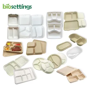 Restaurant Disposable Box Pulp Bagasse Restaurant Supplies Catering Disposable Hot Food Disposal Containers In Catering Airline Disposables Lunch Box