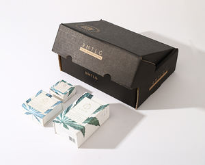 Cajas de Embalaje para Comercio Electrónico de Productos para el Cuidado de la Piel, Opción de Cartón Corrugado Tipo B y E, Caja de Envío con Cierre Automático y Caja Interior Rígida para Regalo, Fabricante - Product Image 2