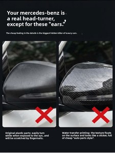 Coque de rétroviseur en fibre de carbone sèche noire pour Mercedes-Benz Classe G GLS450 GLE53 G500 G63 - Product Image 2