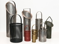 Industriële roestvrijstalen 304 316L mandfilter met flenshandvat voor water, afvalwater, olie, vloeistofleidingen