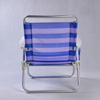 Chaise de plage pliable en aluminium, inclinable, légère, portable, avec accoudoirs