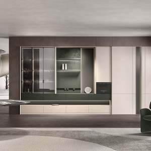 Elegant Vintage <b>Sideboard</b> Metal Handles Unique Modern Style Foldable Home Bar Dining Room Living Room <b>Kitchen</b> Ample Storage Chic - Product Image 2