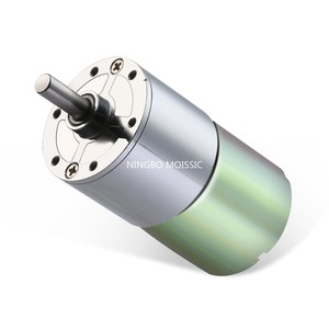 Moteur à engrenages à réduction de vitesse électrique à couple élevé DC 12V 100RPM, arbre de sortie centré, diamètre de la boîte de vitesses 37mm - Product Image 1