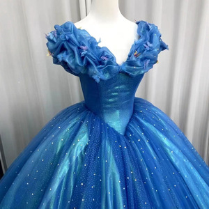 Vestidos de Quinceañera Azules, Vestido de Fiesta para 15 Años, Vestido de Gala con Hombros Descubiertos, Vestido Formal Clásico con Foto Real, Personalizado - Product Image 3
