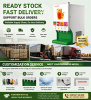 Distributeur de boissons commercial OEM à 4 robinets, machine à mélanger les jus de fruits, machine à boissons froides pour restaurant
