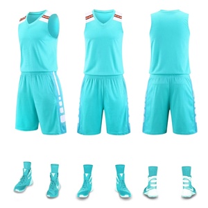 Ensemble de maillots de basket-ball personnalisés de qualité supérieure pour adultes unisexes, respirants, absorbant la transpiration, taille plus, imprimés, séchage rapide - Product Image 3