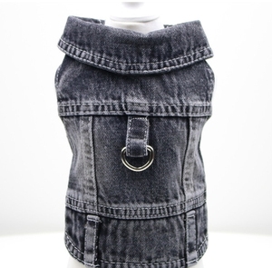 Venta al por mayor ropa para mascotas chaqueta vaquera chaleco para mascotas camisas monos azules abrigo de mezclilla chaqueta para perro para cachorro <span class=keywords><strong>pequeño</strong></span> - Product Image 6