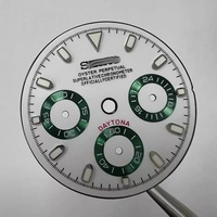 Nouveau Cadran de Montre Style Triple Cadran, Plusieurs Couleurs Disponibles, 29,5 MM, Vert Lumineux, Compatible Mouvement VK63