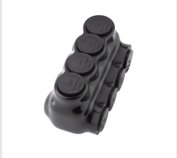 Conectores de Cable Eléctrico Negros UL QMS-S500-4, Conectores Multi-Tap Aislados, Terminales LUG de Entrada de un Solo Lado, UL y No UL