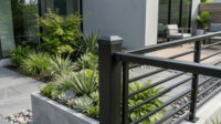 Tapa de poste de aluminio de calidad de 2'' con superficie plana, ornamental, para valla de jardín, marco de seguridad, superficie recubierta, muestra 3D, herrajes para valla