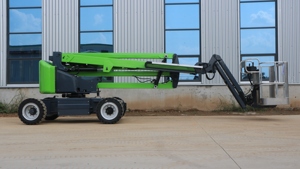 Tijera eléctrica articulada de <span class=keywords><strong>16M</strong></span> y 230KG, mesa elevadora de brazo de manivela, mástil telescópico de acero, elevador de construcción de motor aéreo - Product Image 4