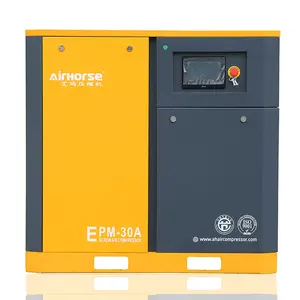 Silent 22kw IP55 PM frequency inverter screw air compressor industrial 30hp 0.8MPa 1000L tank air compressor