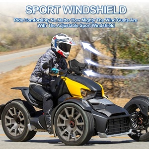 Pare-brise de moto à revêtement dur et transparent de 3 pouces, déflecteur de vent pour Can Am Ryker 600 <span class=keywords><strong>900</strong></span> <span class=keywords><strong>Rally</strong></span> 2019-2023 - Product Image 5
