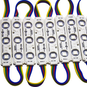 RGB <span class=keywords><strong>LED</strong></span> đăng ký nhân vật sáng mô-đun không thấm nước <span class=keywords><strong>5050</strong></span> IP65 đánh giá đầy màu sắc ép phun DC12V đầu vào ws2811 IC cri90 - Product Image 1