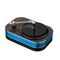 Diffuseur d'aromathérapie solaire transfrontalier pour voiture, créatif, style tourne-disque vintage, rotatif, mixte
