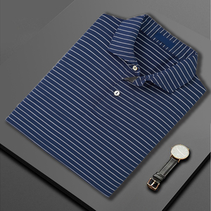 Meilleur Prix Bonne Qualité Séchage Rapide Slim Fit Broderie Vintage Stripe Print logo Personnaliser Polo t-shirt pour Hommes - Product Image 6