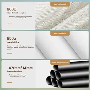 Tente de luxe pour hôtel en plein air - <span class=keywords><strong>Abri</strong></span> de camping triangulaire avec protection contre la pluie et le vent en Oxford double couche - Product Image 5