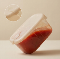 Boîte alimentaire en silicone hermétique pour congélateur, boîte de préparation de repas anti-fuite pour la conservation des restes, cuisine, maison, bureau, voyage