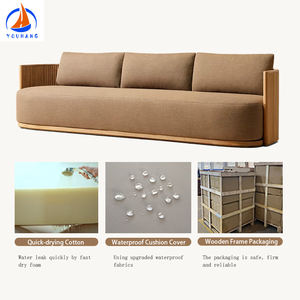 Ensemble <span class=keywords><strong>de</strong></span> meubles imperméables durables canapé sectionnel d'extérieur mobilier d'extérieur en teck avec coussins ensemble <span class=keywords><strong>de</strong></span> canapés - Product Image 2