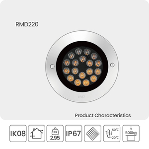Extérieur 18W 27W IP67 Étanche LED <span class=keywords><strong>Lumière</strong></span> souterraine App Gradateur Jardin Puits Lumières Encastré Installation au sol - Product Image 3