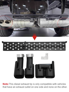 Punta de Escape Cuadrada Cuádruple de Acero Inoxidable para Automóvil SYPES, para <span class=keywords><strong>Land</strong></span> <span class=keywords><strong>Rover</strong></span> <span class=keywords><strong>Defender</strong></span> Diesel 90 110 130 Black Knight <span class=keywords><strong>007</strong></span> de 2020 en Adelante - Product Image 3