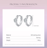 Boucles d'oreilles créoles tendance en argent sterling 925 pour femmes, bijoux fins classiques en zircon, vente en gros - Acheter le produit sur Alibaba.com
