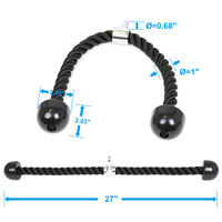 KWO Grip Lat Bar Colorful Fitness Triceps Press Down Direct Attach Curl Gym Pull Down Machine Handle Cable Attachment Supplier
