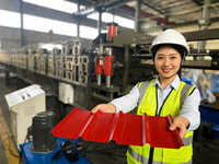 Machine de formage à froid de tôles ondulées en acier coloré PPGI à double paroi pour toitures, haute productivité, longue durée de vie
