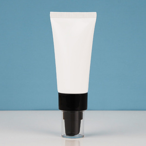 Emballage cosmétique vide à pompe sans air <span class=keywords><strong>en</strong></span> tubes souples PE pour <span class=keywords><strong>crème</strong></span> solaire, fond de teint, <span class=keywords><strong>crème</strong></span> pour les mains - Product Image 1