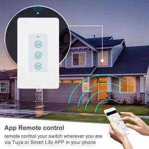 Interrupteur mural intelligent Wi-Fi 3 gangs MT-1231MN11 Matter avec panneau tactile en verre (norme US) – Prise en charge de la commande vocale et de la télécommande via application - Product Image 2