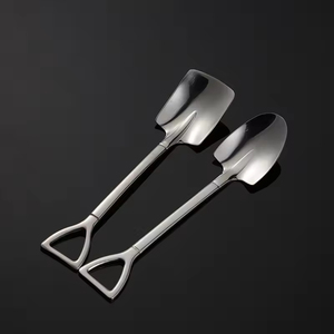 Creatieve moderne duurzame spiegelpolijst roestvrijstalen scheplepel voor het roeren van koffie, watermeloen, ijs en desserts - Product Image 6