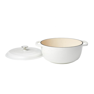 6 QT Trắng tráng men gang Hà Lan lò - Product Image 2