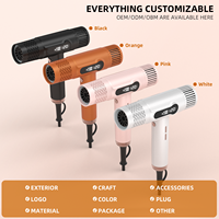 Sèche-cheveux professionnel silencieux à faible bruit (76 dB) avec contrôle de température intelligent NTC, chaleur constante et moteur BLDC haute vitesse