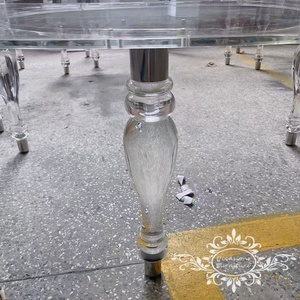 <span class=keywords><strong>Tavolo</strong></span> da Pranzo Rotondo in Acrilico Trasparente, Moderno, Impermeabile e Durevole per 20 Persone, Arredamento per Hotel, Matrimoni e Grandi Raduni - Product Image 4