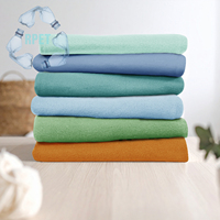 Couverture en RPET certifiée GRS, écologique, 100 % recyclée, douce pour la peau, couleur unie, en polaire, pour peaux sensibles, pour la maison