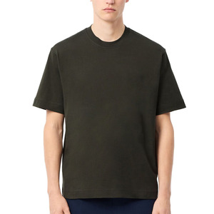 T-shirt tricoté teint en pièce pour homme, à épaules tombantes, couleur délavée douce, pré-rétréci, coupe décontractée, respirant, écologique, fini brut - Product Image 5