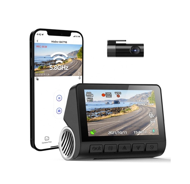 70 Dashcam 4K Wifi Gps Front and Interior Video Camera Recorder Starvis Night Vision 24h Parking Hardwire Car Dvr Dual Dash Cam