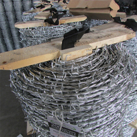 Fil de fer barbelé galvanisé à brin unique, robuste, en bobine, 2,3 mm, certifié ISO, pour clôtures forestières et isolation des zones sauvages