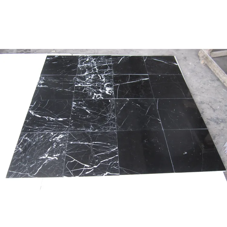 Chinese black marquina marble black and white tile nero marquina tile guangzhou marble sale marble wholesale