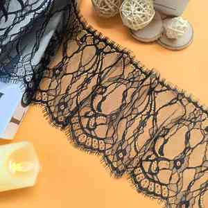 Passamaneria in pizzo di <span class=keywords><strong>nylon</strong></span> con ciglia in <span class=keywords><strong>tulle</strong></span>, larga 15 cm, stile francese sexy, per maniche, scollo, gonna e accessori per abiti e scarpe - Product Image 6