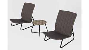 [BeNK] Juego de Bistró de Ratán Resistente a la Intemperie de 3 Piezas para Playa, Terraza, Jardín, Patio Trasero, Embalaje con Etiqueta OEM - Product Image 3