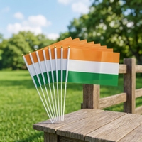 Drapeau à main rectangulaire personnalisé double face en polyester pour festivals, célébrations, défilés et événements en extérieur