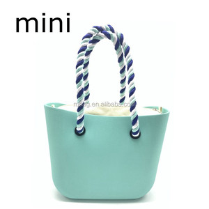 2023 O <strong>Italy</strong> Fashion Handbag Silicone Tote Bag DIY Match <strong>Leather</strong> Handle Inner Women Bag - Product Image 2