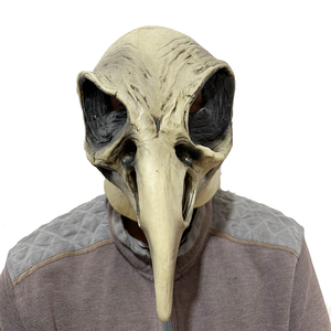 Masque <span class=keywords><strong>de</strong></span> crâne <span class=keywords><strong>de</strong></span> corbeau effrayant en latex, masque fantaisie <span class=keywords><strong>de</strong></span> squelette intégral pour Halloween, accessoires <span class=keywords><strong>de</strong></span> fête d'horreur - Product Image 3