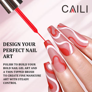 Kit de vernis à ongles gel French Tip 24 couleurs, pour nail art, avec pinceau fin intégré, cadeaux de manucure pour femmes - Product Image 2