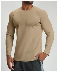 RUIQUWIN Vente en gros de vêtements de sport pour hommes, t-shirt à manches longues respirant, extensible dans quatre directions, coupe régulière, respectueux de l'environnement, grande taille, pour la course à pied - Product Image 3