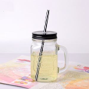 لتر بيع بالجملة مصنع إنتاج كأس ماسون الإبداعي لون شخصي للزوجين مشروب مع غطاء - Product Image 4